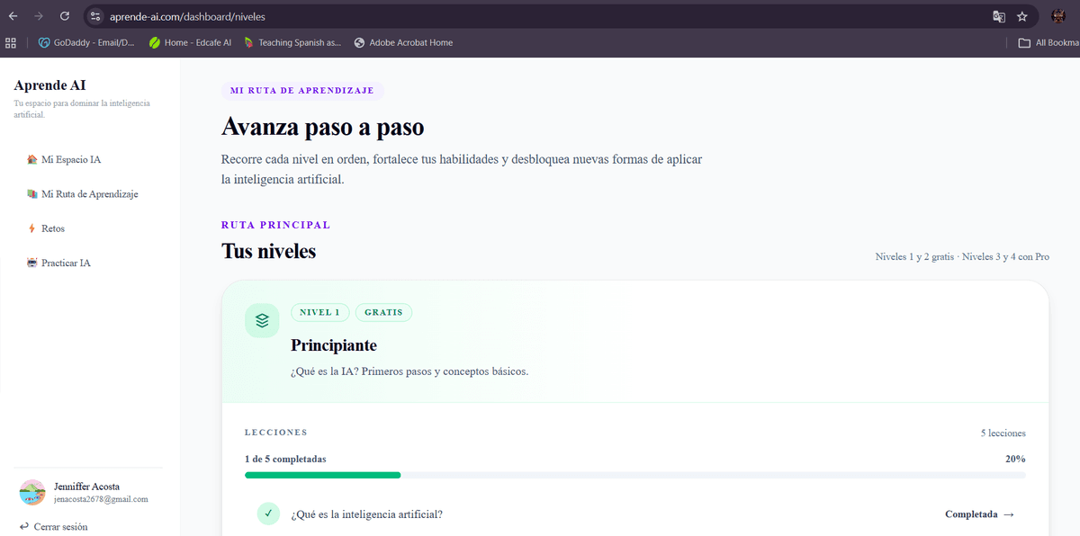 Ruta de aprendizaje de Aprende AI
